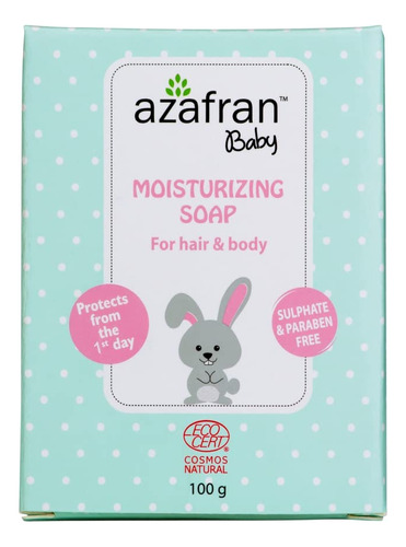 Azafran Barra De Jabon Para Bebe, Barra Suave De 3.52 Onzas,