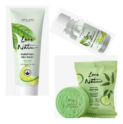 Kit Purificante Con Árbol Del Té Y Limón + Jabon Oriflame