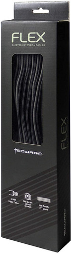 Imagen 7 de 7 de Kit Cables Atx Tecware Atx24 Pci-e 6+2 Eps 4+4 Negro Y Gris
