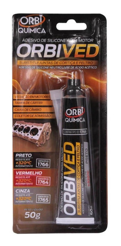 Silicone Preto Acetico Selante Para Motor 50g - Orbi Química