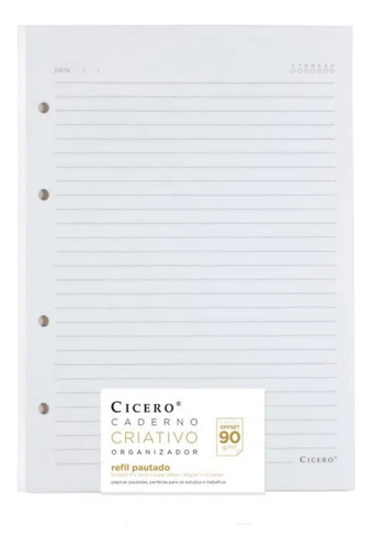 Refil Caderno Criativo Cicero Argolado Offset 17 X 24cm