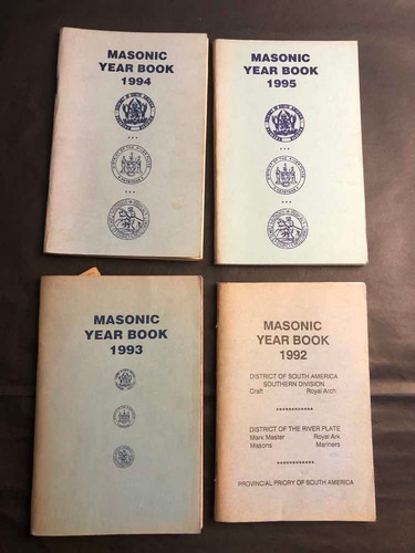 Lote De 4 Masoneria Libro Anual. 1992, 93, 94, 95. 53126.