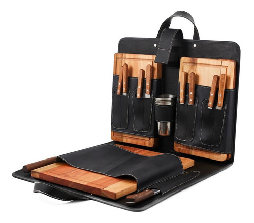 Imagen 2 de 10 de Set De Asado Rectangular Con Tabla De Cortar