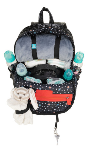 Pañalera Backpack Cloe Volini Grande Color Negro