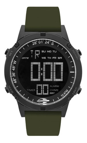 Relógio Mormaii Masculino Slim Mow13901f/8v Preto Verde