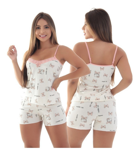 Imagem 3 de 4 de Kit 3 Baby Doll Vivi Pijamas Short Doll Promoção Estampados