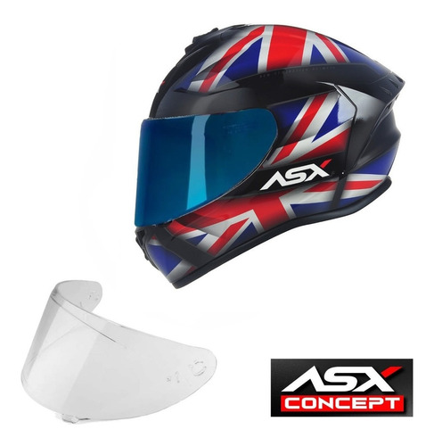 Capacete Axxis Draken Uk  + Viseira Extra Inclusa