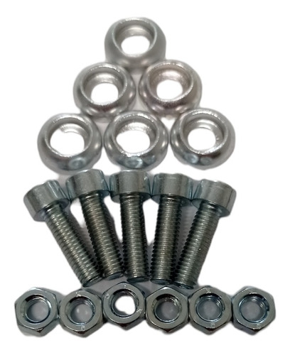 Imagen 1 de 1 de Tornillos Decorativos Moto Y Carro Con Tuercas Cromado 6pzs
