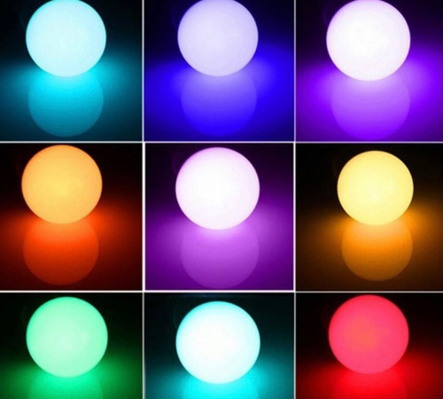 Imagen 4 de 8 de Lampara Foco Led 12w 16 Colores Control Remoto Luz Rgb
