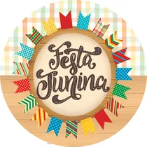 Comprar Painel Redondo Festa Junina Julina Arraia São João 50x50cm