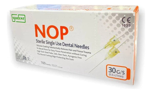 Agujas Dentales Cortas 30g/xs Nop Estériles - Spident