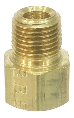 Conector Unión Invertido Hidraulico Macho 1/4 X 1/8 25402330 Color Latón