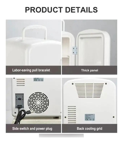 Mini Refrigerador Para Medicamento Snacks Maquillaje 9 L Blanco