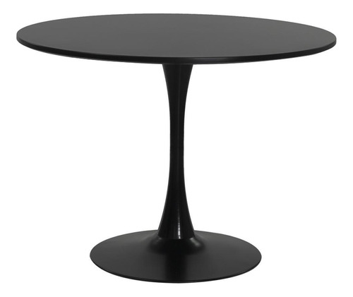 Mesa Saarinen Tulipa Redonda 120cm Tampo Madeira Preto