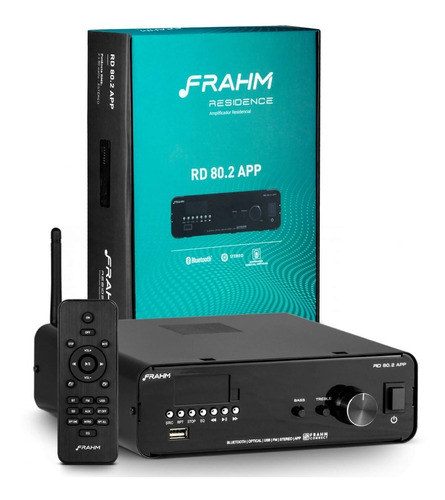 Amplificador Receiver Som Ambiente Bivolt Rd80.2 App Frahm 