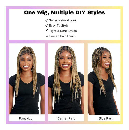 Wow Braids Box Braid Wig Perucas Trançadas Sem Nó Para Com &