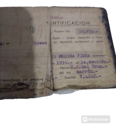 Antiguo Cédula De Identidad (Usado)