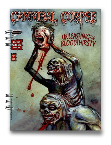 Imagen 7 de 10 de Cuaderno Cannibal Corpse 15x20 Cms Media Carta 100 Hojas