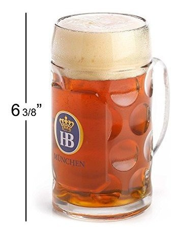 Imagen 1 de 5 de 1 X 0.5 Litros Hb Hofbrauhaus Munchen Cerveza De Vidrio Con