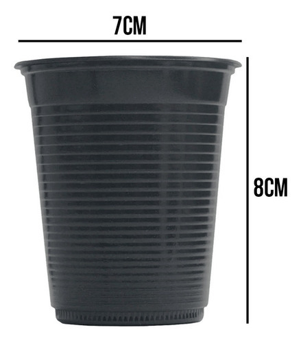 Copo Descartável Preto De Festa - 200ml - 50 Unidades