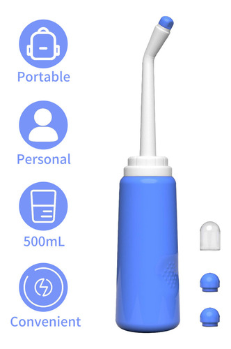 Bidé De Viaje Portátil De 500 Ml Con 2 Boquillas Para Pospar