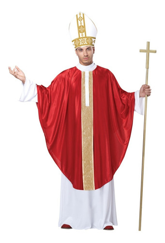 Disfraz De Papa Sacerdote Religioso Para Adultos 1
