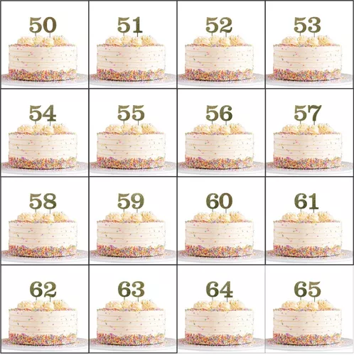 Topo de bolo de 50 anos com glitter de prata para feliz aniversário, 50 anos,  topo de bolo de aniversário de 50 anos, decoração de festa de aniversário  de 50 anos