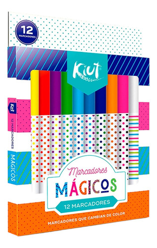 Marcadores Magicos Kiut 12 Marcadores Cambian De Color