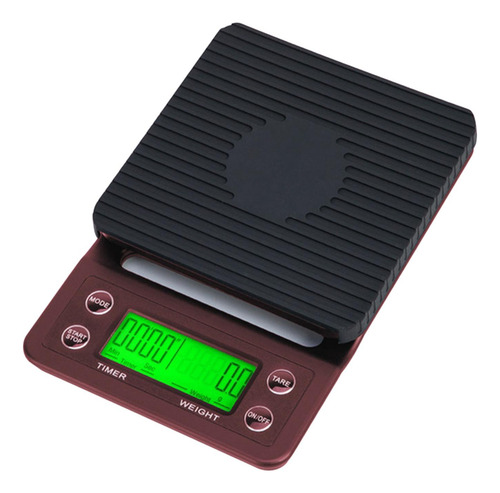 Báscula De Café De 5kg/0,1g Con Temporizador Y Almohadilla
