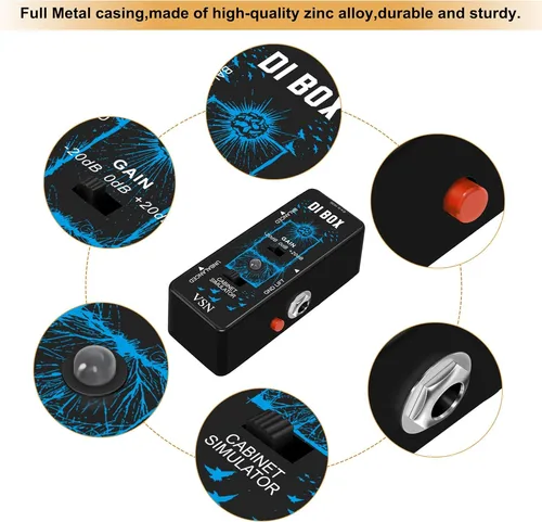 Di Box Guitar Pedal For Direct Box Signal Converter Mat...