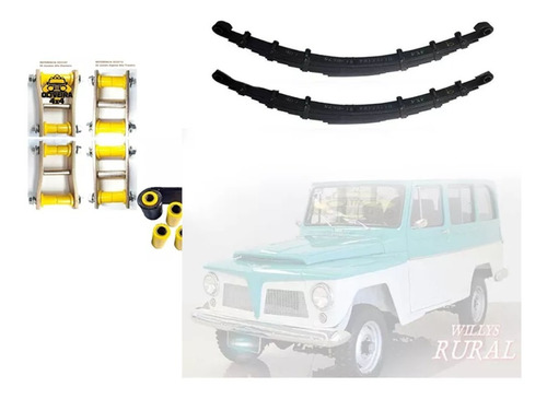 Kit Feixe Mola Jumelo Diant Pickup, F75, Rural 66/83, 10 Fls