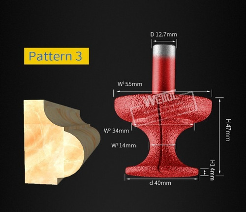 Broca De Diamante Para Router Moldura Vást (1/2)