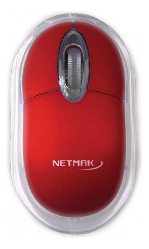 Mouse Optico Luminoso Con Cable Nm-m01 Color Rojo