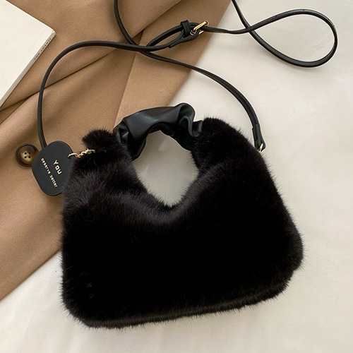 Bolso Bandolera De Hadas De Felpa De Invierno, Bolso Suave P