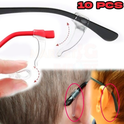 10 Pcs Sujetador Antideslizante Silicon Gafas Lentes Montura