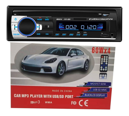 Imagen 2 de 6 de Reprodutor Carro Mp3 Usb/sd/wma/mav/fm/ 60wx4