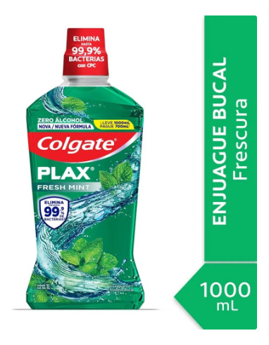 Pack X4 Enjuague Bucal Colgate Plax Fresh Mint X1000ml