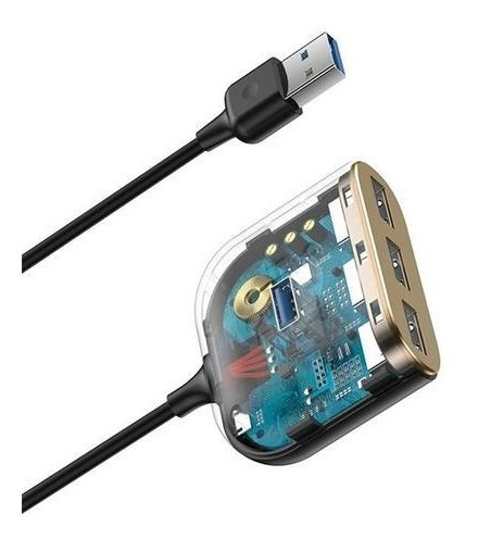 Imagen 3 de 6 de Adaptador Hub Usb 3.0 4 Puertos Round - Baseus
