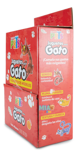 Caja Con 48 Juguetes Surtido Para Gatos