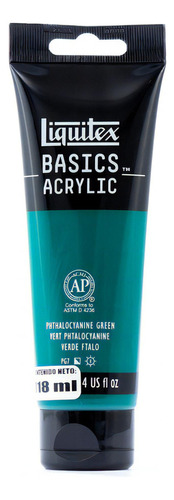 Pintura Acrílico Liquitex Basics 118ml Color Verde Ftalo