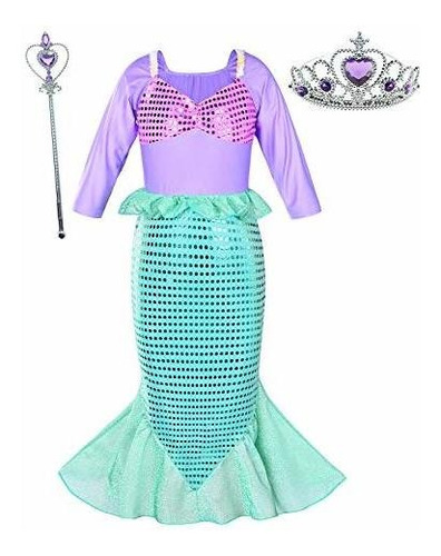 Disfraz Sirena Princesa Para Niñas