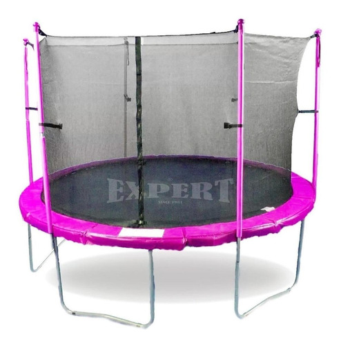 Cama elástica Expert Kids Reforzada CME001183 con diámetro de 1.83 m, color del cobertor de resortes rosado y lona negra