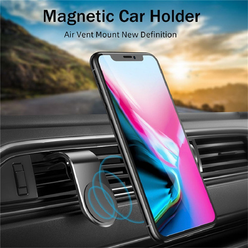 Suporte Celular Automotivo Magnético Veicular Carro Tipo L