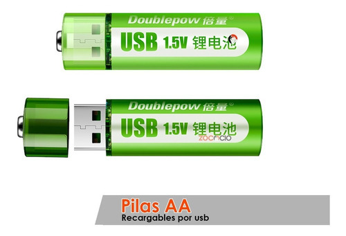 Pilas Aa Recargables Usb Baterías Recargables 1.5v