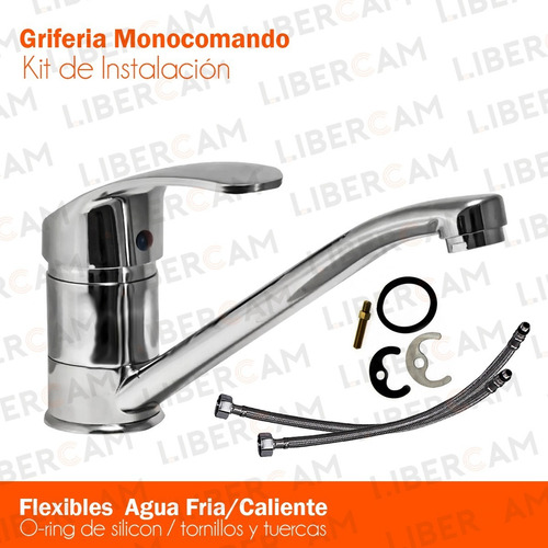 Canilla Griferia Monocomando Cocina Mesada Pico Largo Oferta