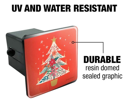 Christmas Tree With Candles Tow Trailer Hitch Cover Plug Ins