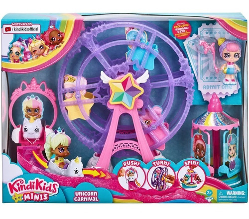 Kindi Kids Minis S2 Rainbow Unicorn Carnaval  Playset