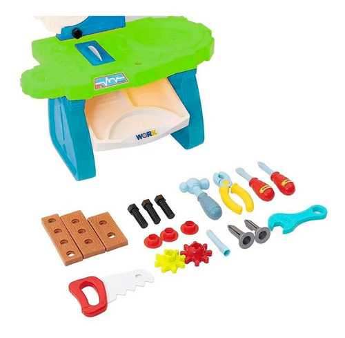 Brinquedo Mesa De Ferramentas Infantil Com Acessórios Fenix
