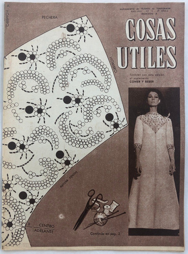 Suplemento Cosas Utiles N° 15 Peinados Moda Bordados 1968