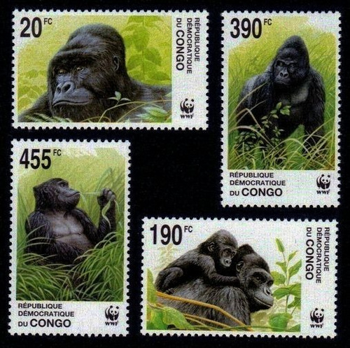 Fauna - Wwf - Gorilas - Congo 2002 - Serie Mint